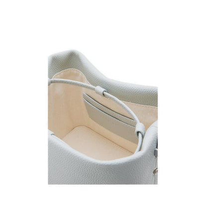 Reza Braided Handle Bucket Bag - Khaki