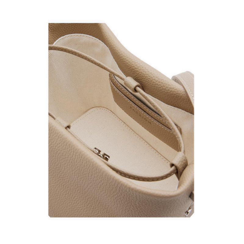 Reza Braided Handle Bucket Bag - Brown