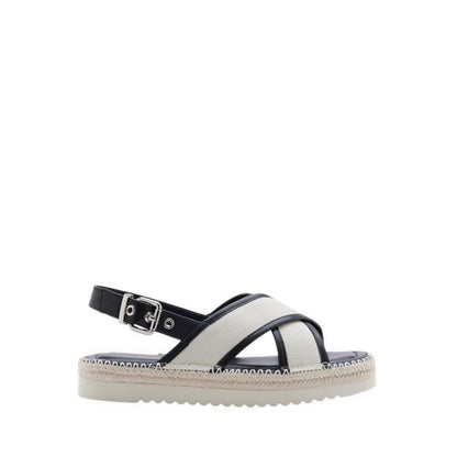 Riva Cross-Strap Espadrille Sandals - Black