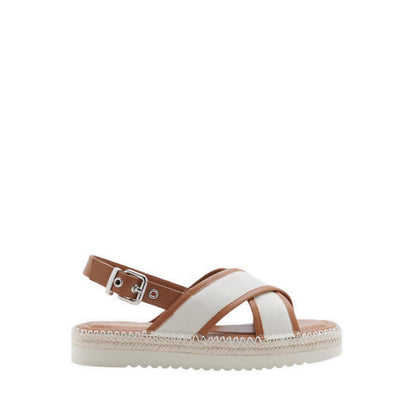 Riva Cross-Strap Espadrille Sandals - Brown