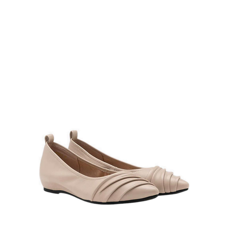 Rylee Ruched Detail Covered Flats - Pink