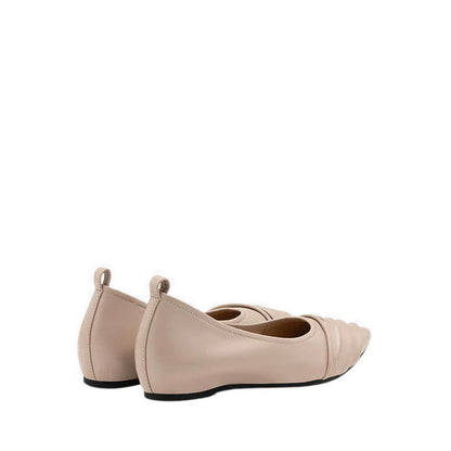 Rylee Ruched Detail Covered Flats - Pink