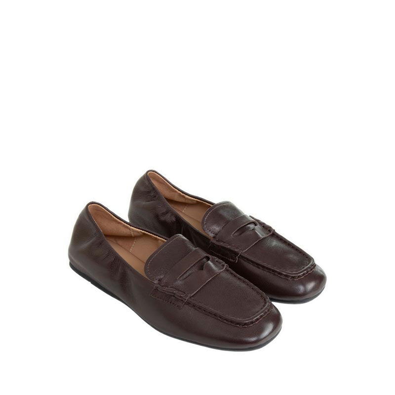 Women's Rylianne Leather Penny Loafers - Brown