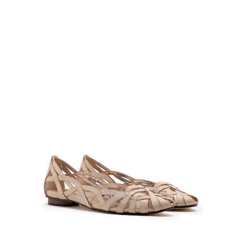 Celina Weaved Flats - Gold
