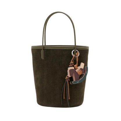 Women's Stormy H Garden Suede Bucket Bag - Brown
