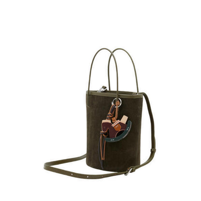 Women's Stormy H Garden Suede Bucket Bag - Brown