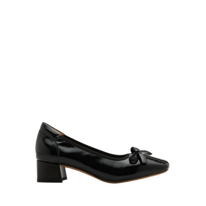 Women's Silvianne Bow-Tied Leather Heels - Black