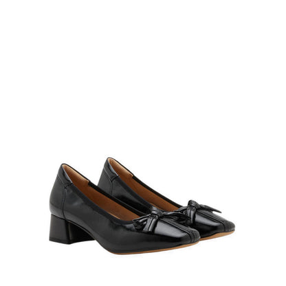 Women's Silvianne Bow-Tied Leather Heels - Black