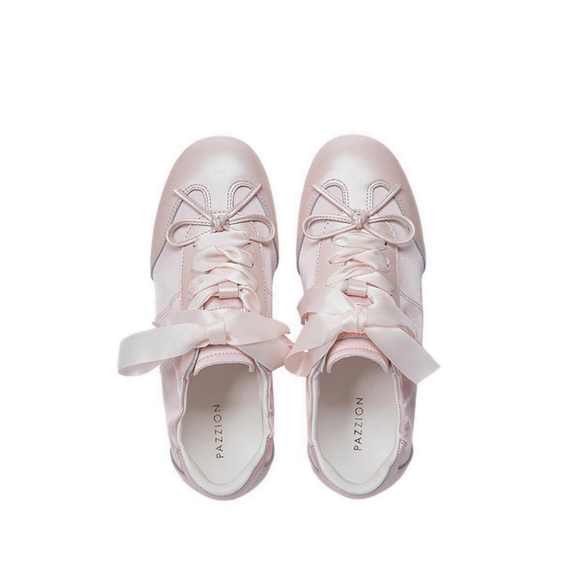 Women's Sylvie.O Ballerina Satin Bow Sneakers - Pink