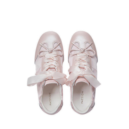 Women's Sylvie.O Ballerina Satin Bow Sneakers - Pink