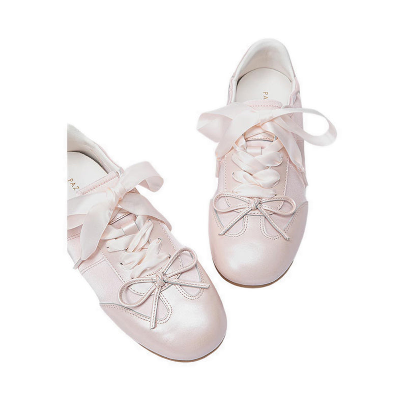 Women's Sylvie.O Ballerina Satin Bow Sneakers - Pink