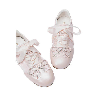 Women's Sylvie.O Ballerina Satin Bow Sneakers - Pink