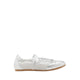 Sylvie Ballerina Satin Bow Sneakers - Silver