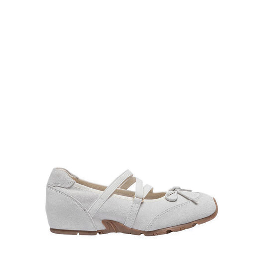 Women's Talivienne Suede Bow Leather Mary Janes - Beige