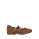Women's Talivienne Suede Bow Leather Mary Janes - Brown