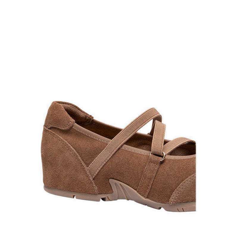 Women's Talivienne Suede Bow Leather Mary Janes - Brown