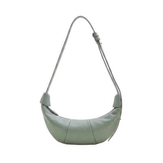 Pazzion Women's Tara Leather Croissant Bag - Pale Blue