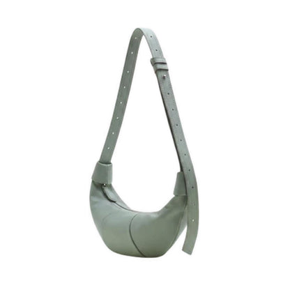 Pazzion Women's Tara Leather Croissant Bag - Pale Blue