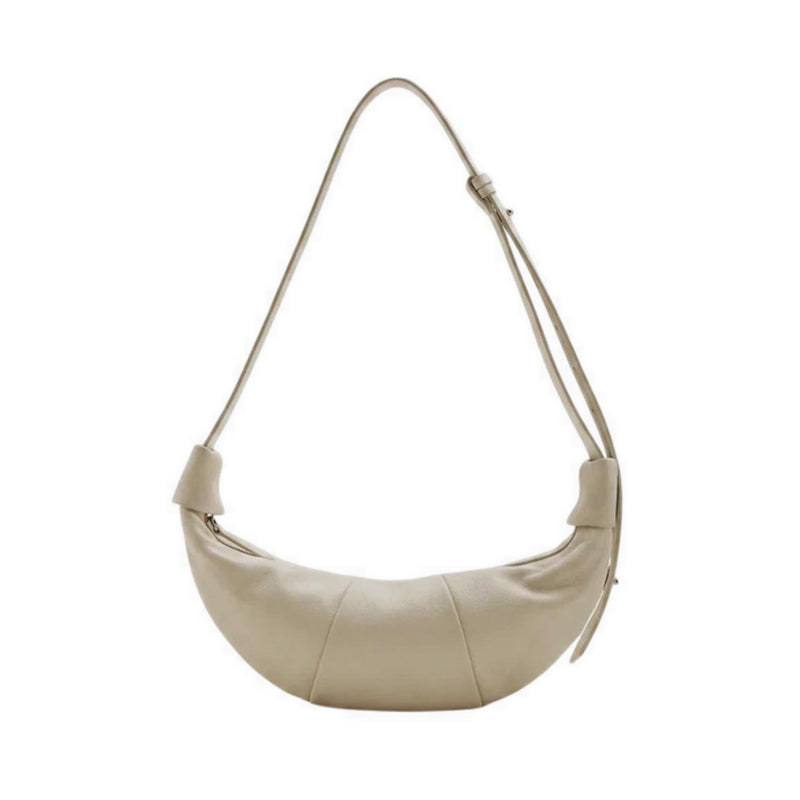 Pazzion Women's Tara Leather Croissant Bag - Beige