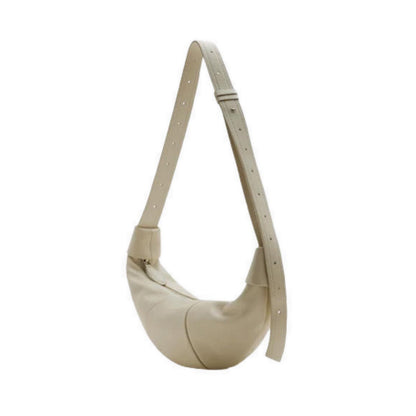 Pazzion Women's Tara Leather Croissant Bag - Beige