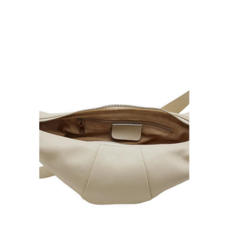 Pazzion Women's Tara Leather Croissant Bag - Beige