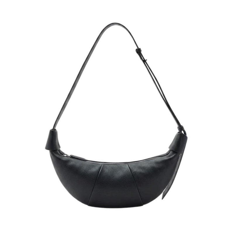Pazzion Women's Tara Leather Croissant Bag - Black