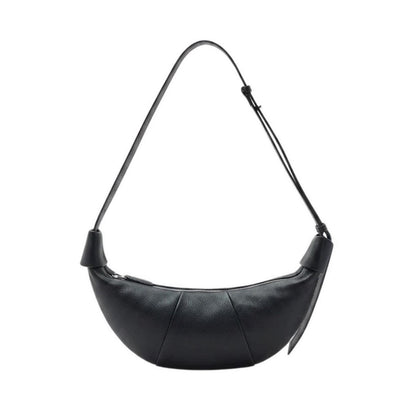 Pazzion Women's Tara Leather Croissant Bag - Black