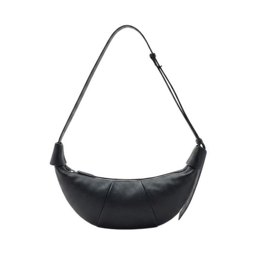 Pazzion Women's Tara Leather Croissant Bag - Black