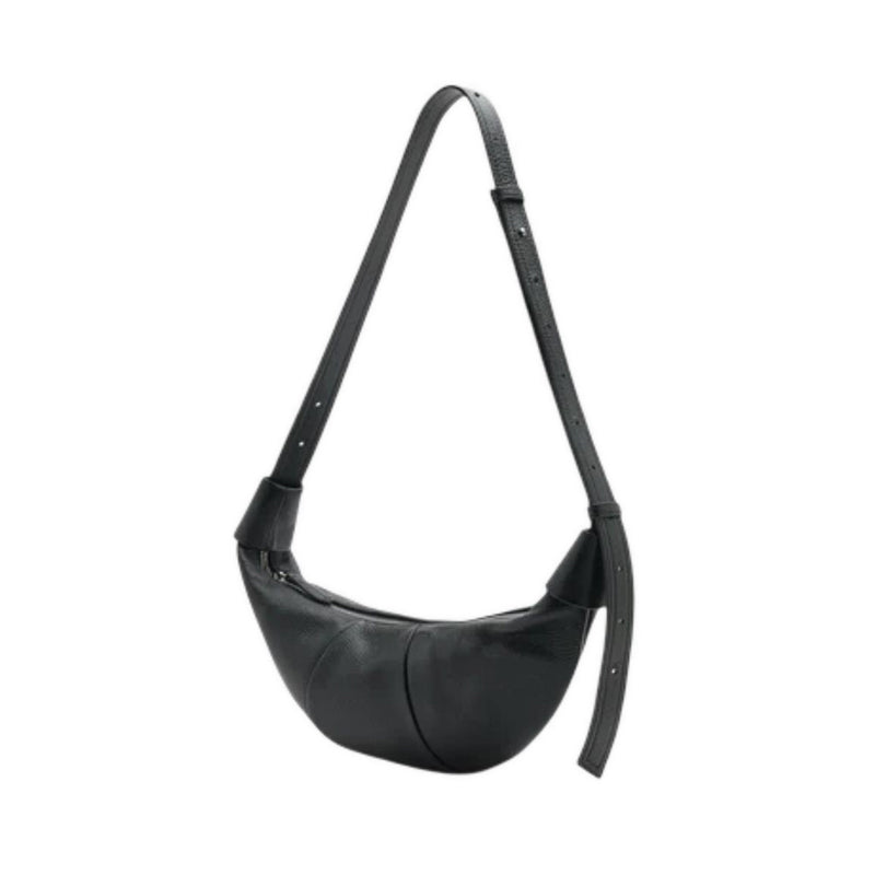 Pazzion Women's Tara Leather Croissant Bag - Black