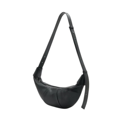 Pazzion Women's Tara Leather Croissant Bag - Black