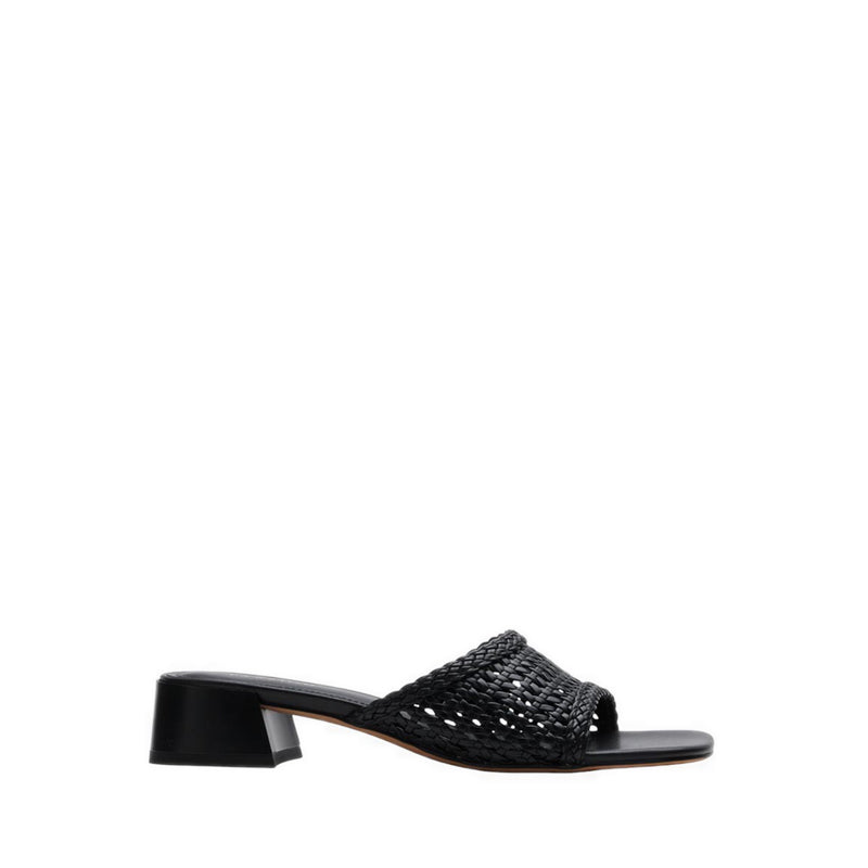 Taylor Woven Braided Mule Heels - Black