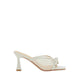 Uira Mesh Bow Mule Heels - Beige
