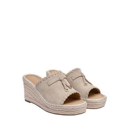 Pazzion Women's Urelisse Suede Wedges - Natural
