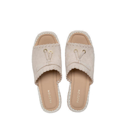 Pazzion Women's Urelisse Suede Wedges - Natural