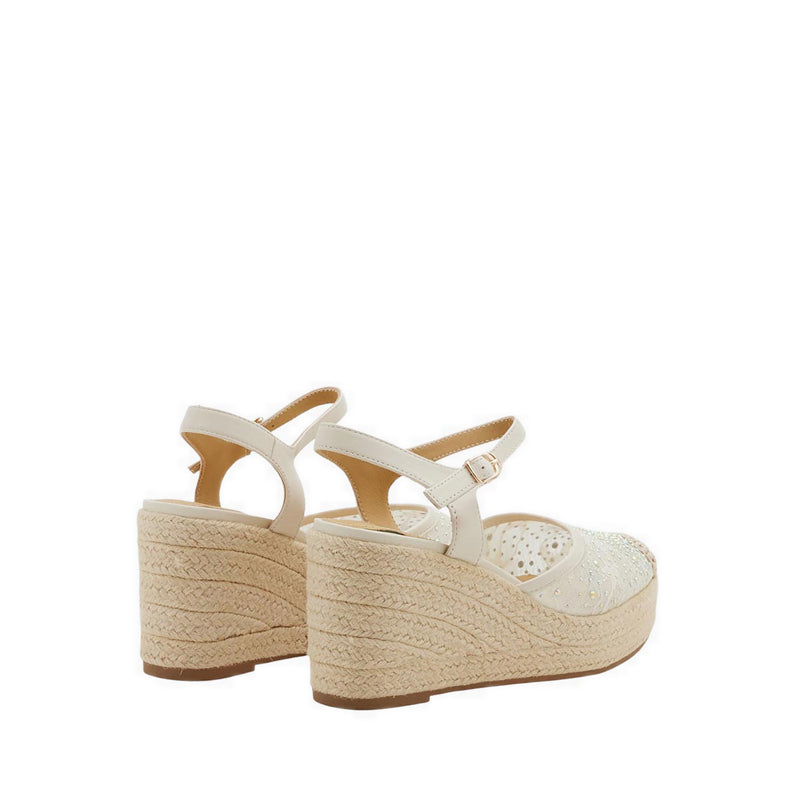 Pazzion Women's Varianne Crystal Embellished Wedges - Beige