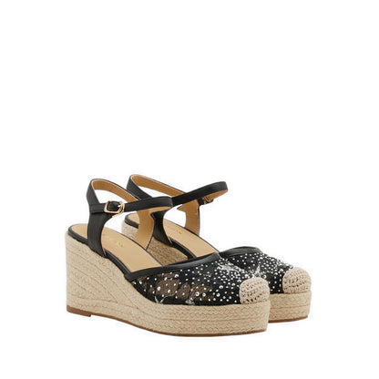 Pazzion Women's Varianne Crystal Embellished Wedges - Black