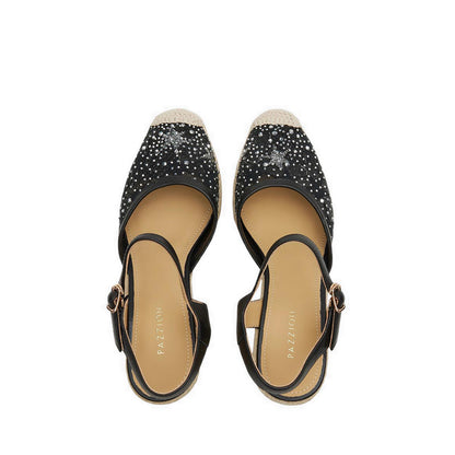 Pazzion Women's Varianne Crystal Embellished Wedges - Black