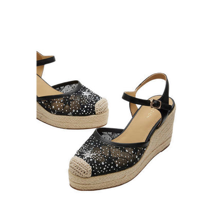 Pazzion Women's Varianne Crystal Embellished Wedges - Black