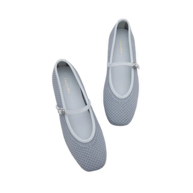 Pazzion Whitney Flyknit Colour-Block Mary Janes - Grey