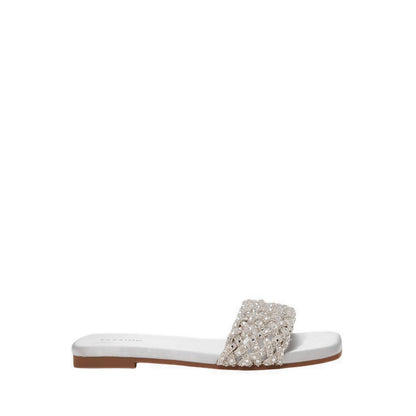Pazzion Women's Wilda Crystal Embellished Slides - Silver