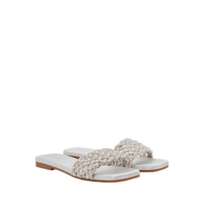Pazzion Women's Wilda Crystal Embellished Slides - Silver