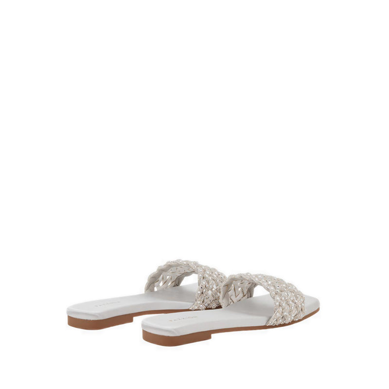 Pazzion Women's Wilda Crystal Embellished Slides - Silver