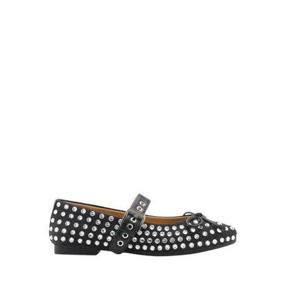 Wisteria Studded Buckled Mary Janes - Black
