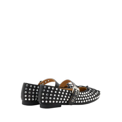 Wisteria Studded Buckled Mary Janes - Black