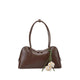 Pazzion Women's Lycorisse Orchid Leather Shoulder Bag - Brown