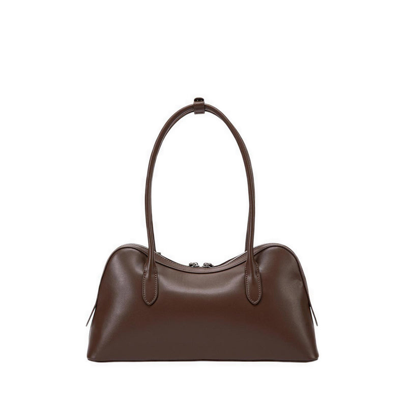 Pazzion Women's Lycorisse Orchid Leather Shoulder Bag - Brown