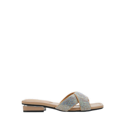 Pazzion Xaviera Crystal Twist Slides - Multicolor