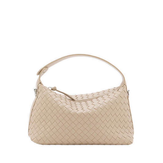 Xyla Woven Leather Bag - Beige