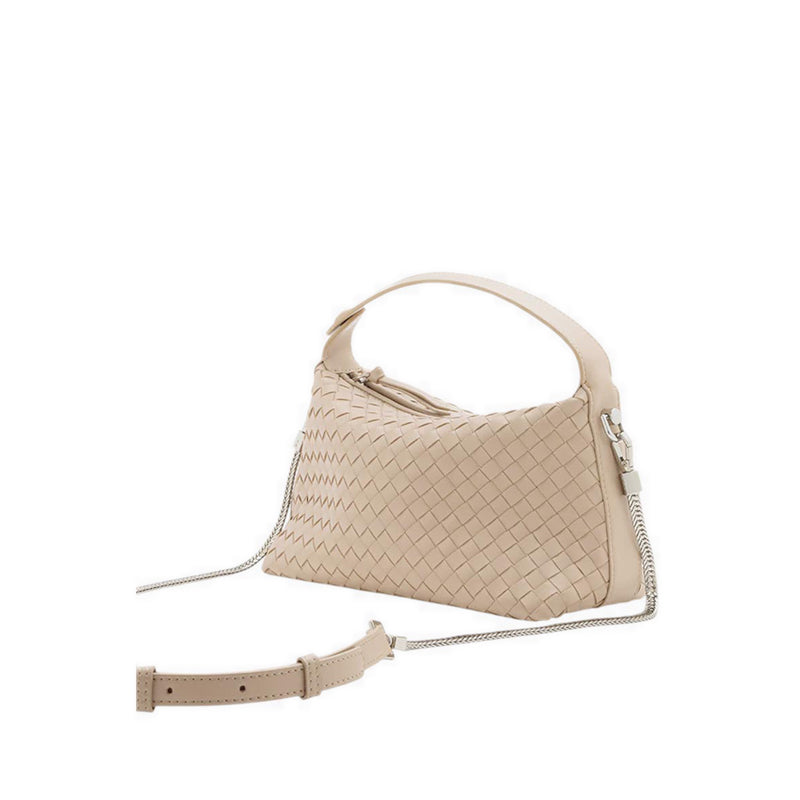 Xyla Woven Leather Bag - Beige
