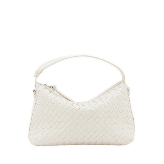 Xyla Woven Leather Bag - White